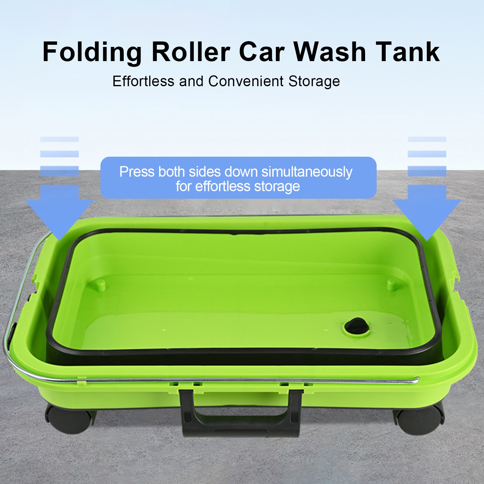 Window Car Cleaning Bucket Large with Handle Professional Cleaner Wash 22L Green