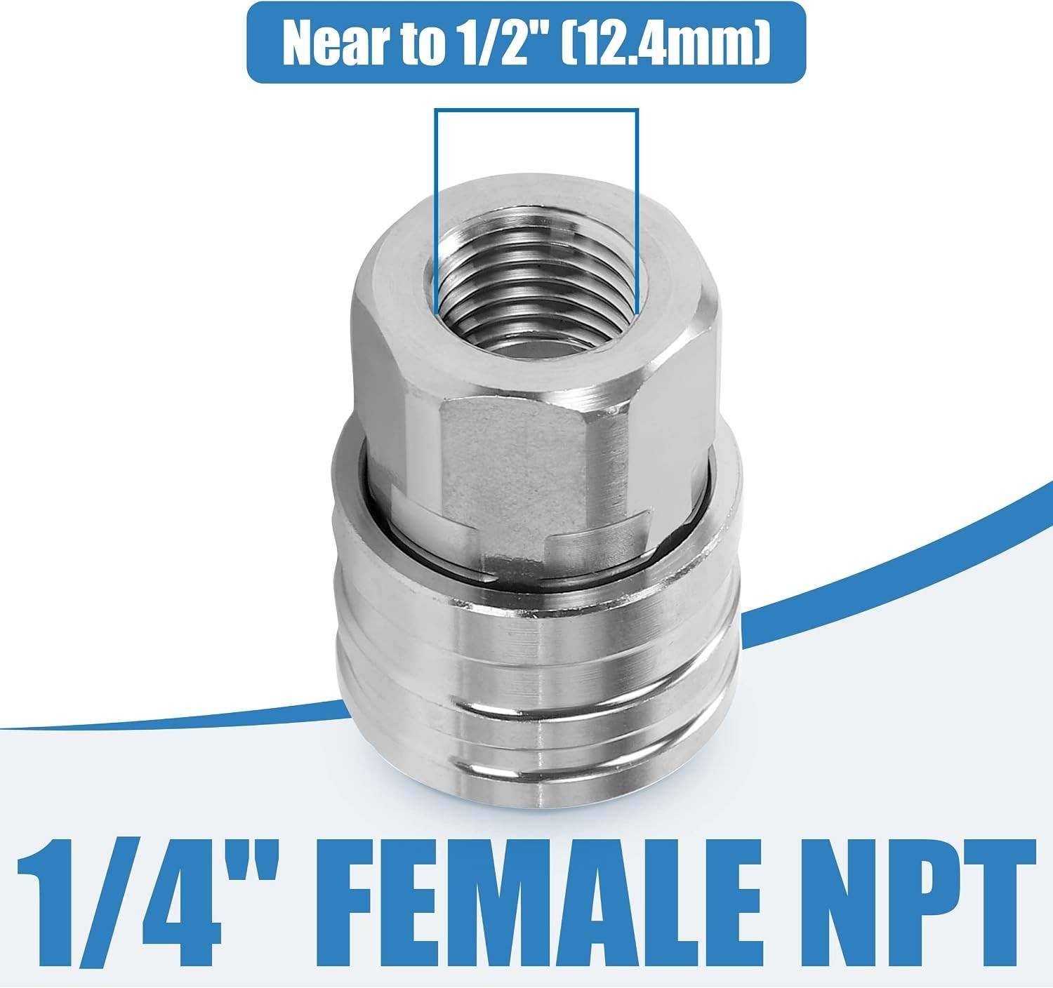 Durable Stainless Steel 1/4″ Quick Connect Pressure Washer Fittings – 5000 PSI