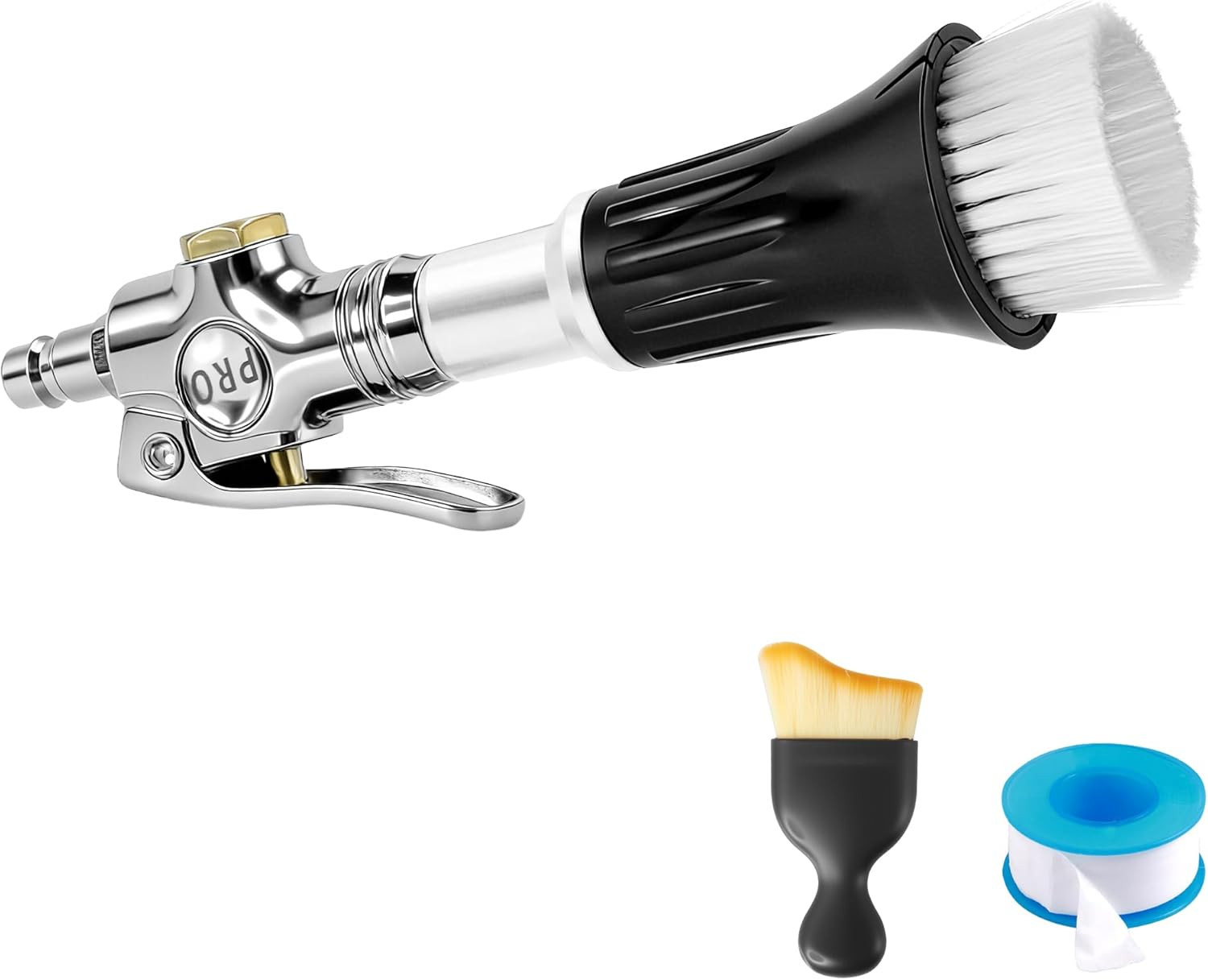 Mini Tornado Air Gun with Detachable Brush,Vortex Cleaning Gun Trumpet