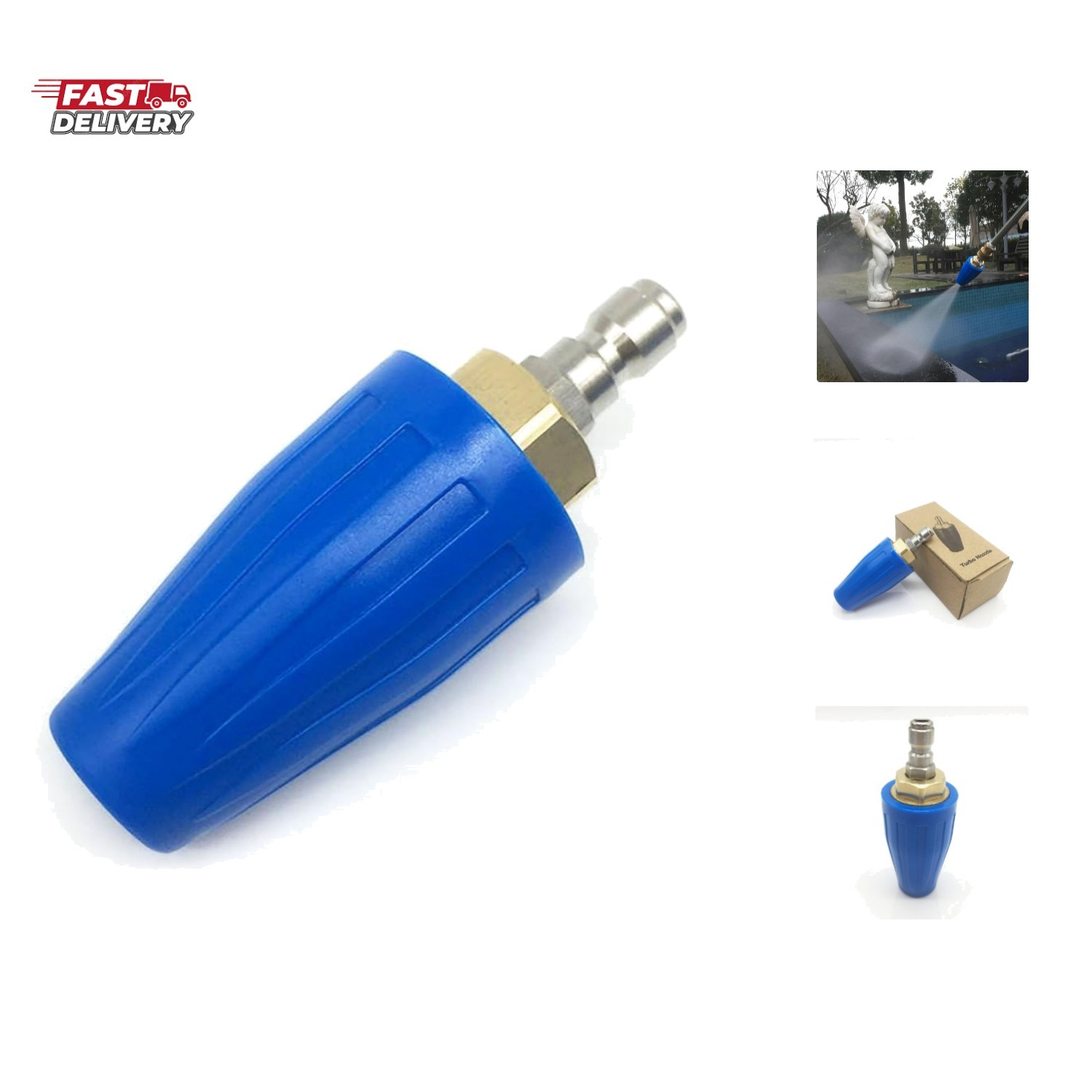 Turbo Nozzle Pressure Washer Accessories 360° Rotating Spray, 5000 Psi, 7.8 G…
