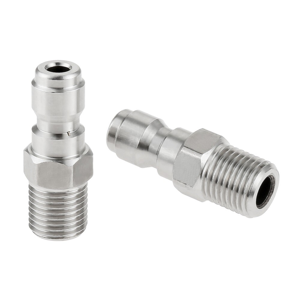 2 Pack High Pressure Washer 1/4 Quick Connect Fittings one-touch coupler