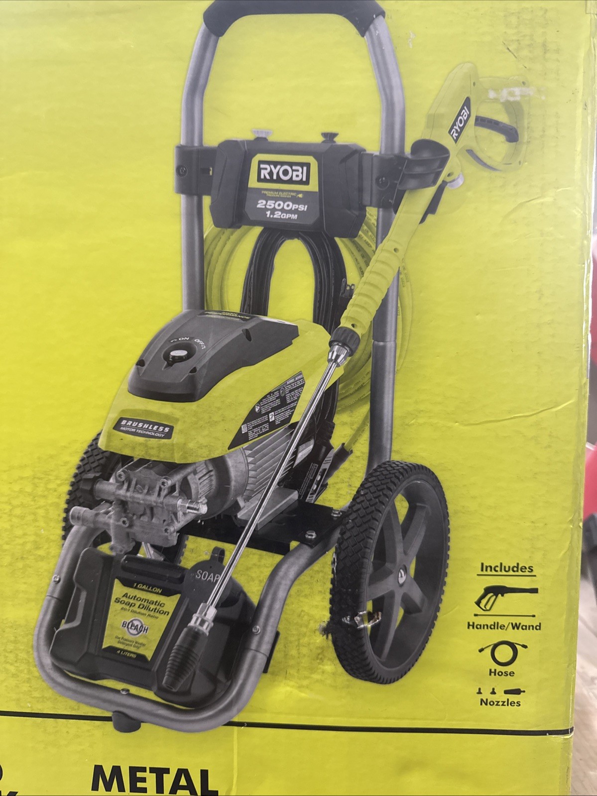 2500 PSI 1.2 GPM High Performance Cold Water Electric Pressure Washer Open Box