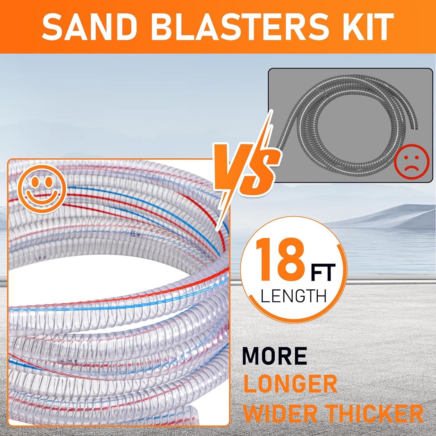 Professional Dustless Sand Blasting Kit for Graffiti & Rust Removal – 5000 PSI