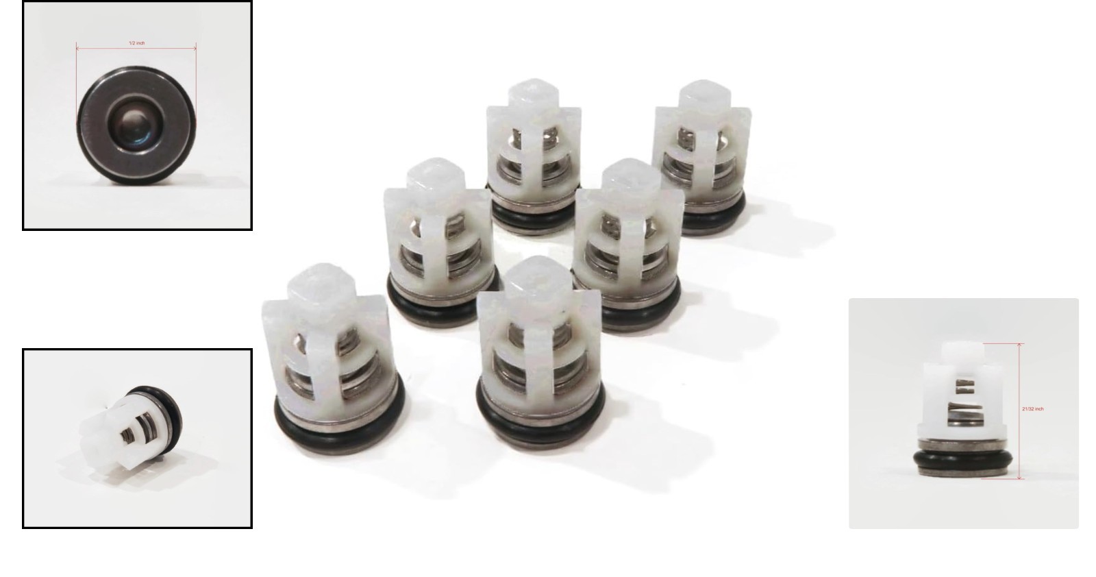 Universal Check Valve Repair Kit for Homelite 308653007 – 6 Check Valves