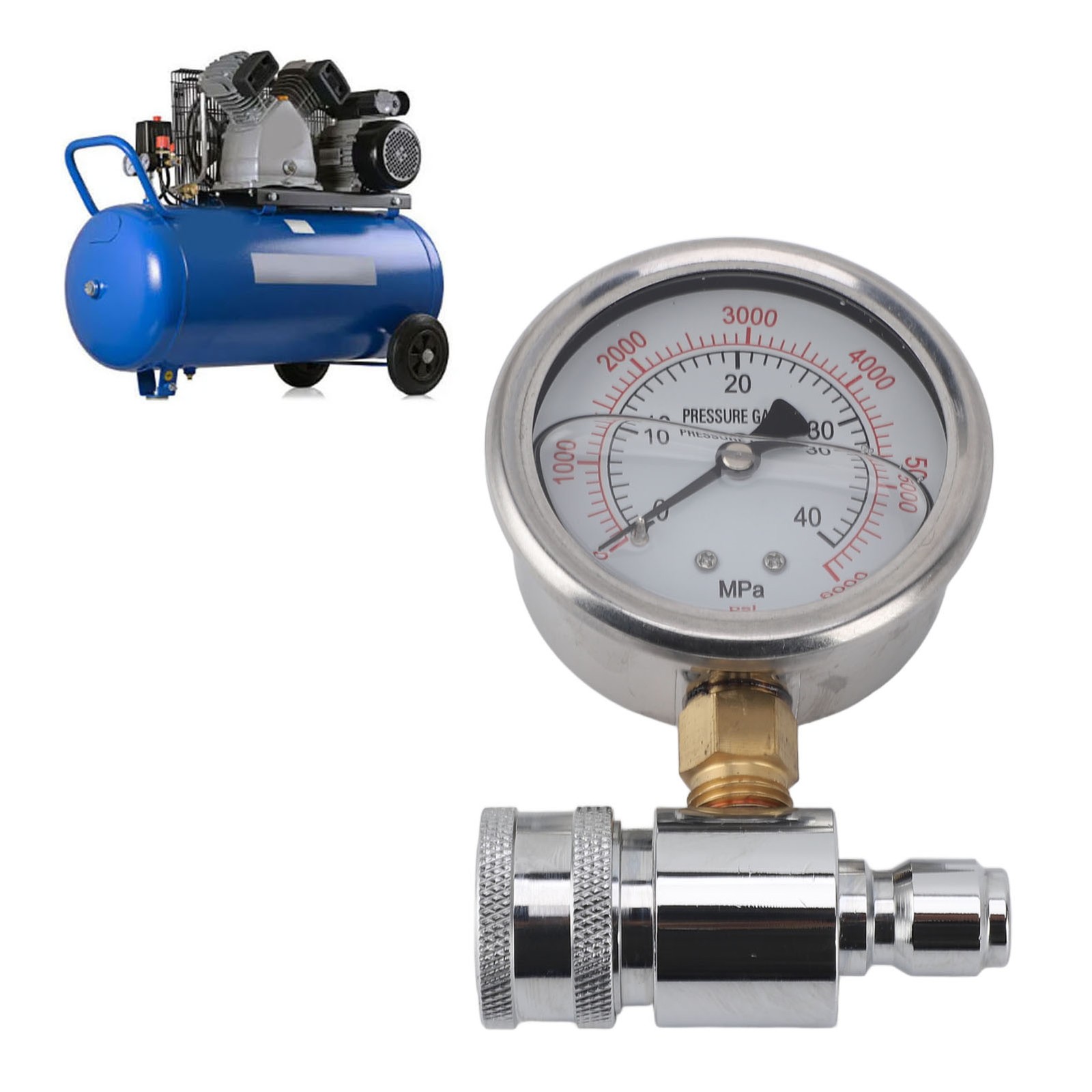 1 Pressure Washer Gauge High Pressure 6000psi For Car Washing NEW