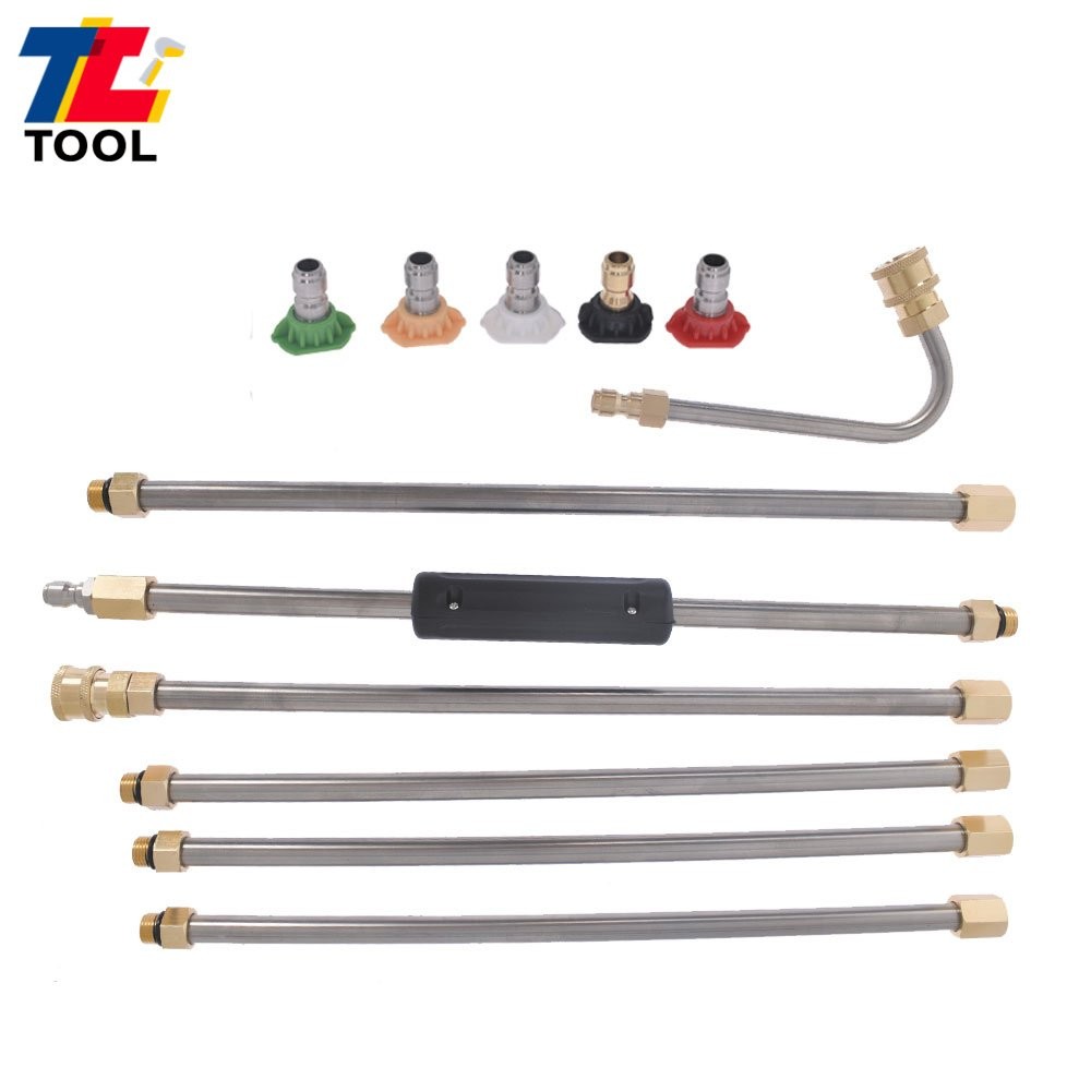 4000PSI 5 Cleaner Nozzle And Hose High Pressure Washer Extension Wand Set Kit