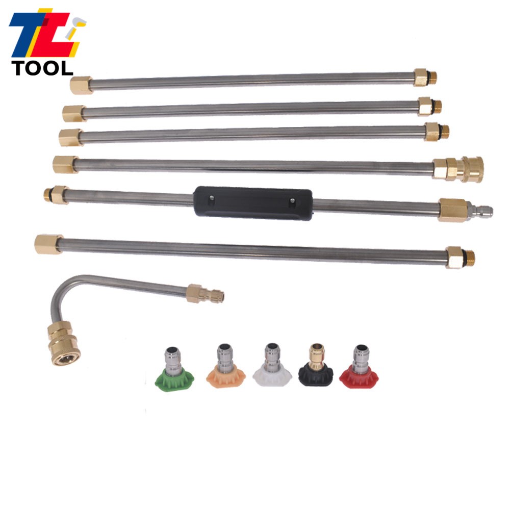 4000PSI 5 Cleaner Nozzle And Hose High Pressure Washer Extension Wand Set Kit