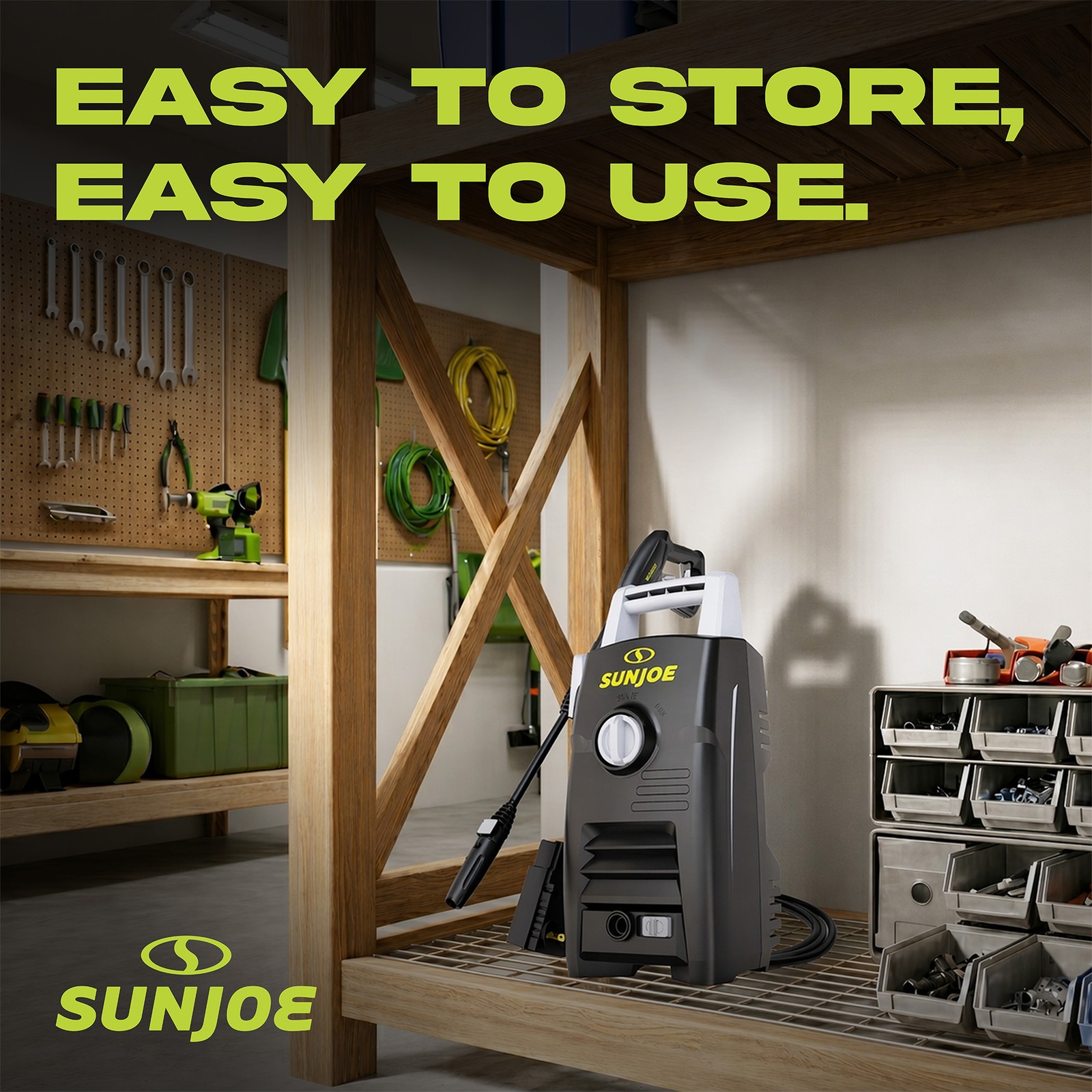 Sun Joe Portable Electric Pressure Washer w/Adjustable Spray Wand (Open Box)