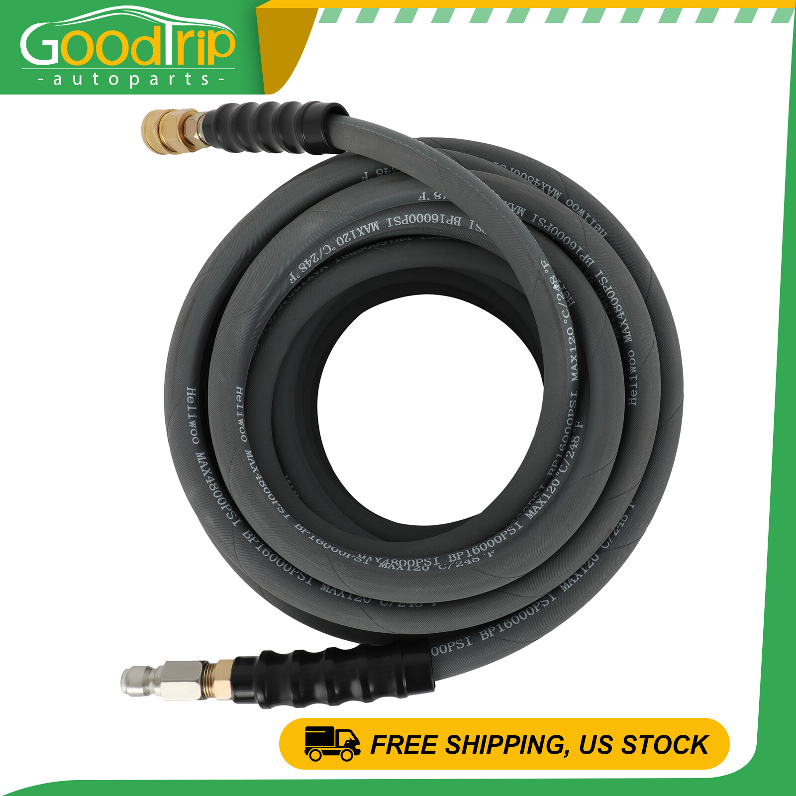 Pressure Washer Hose 50FT 50′ with Couplers – 4000 PSI Non-Marking New