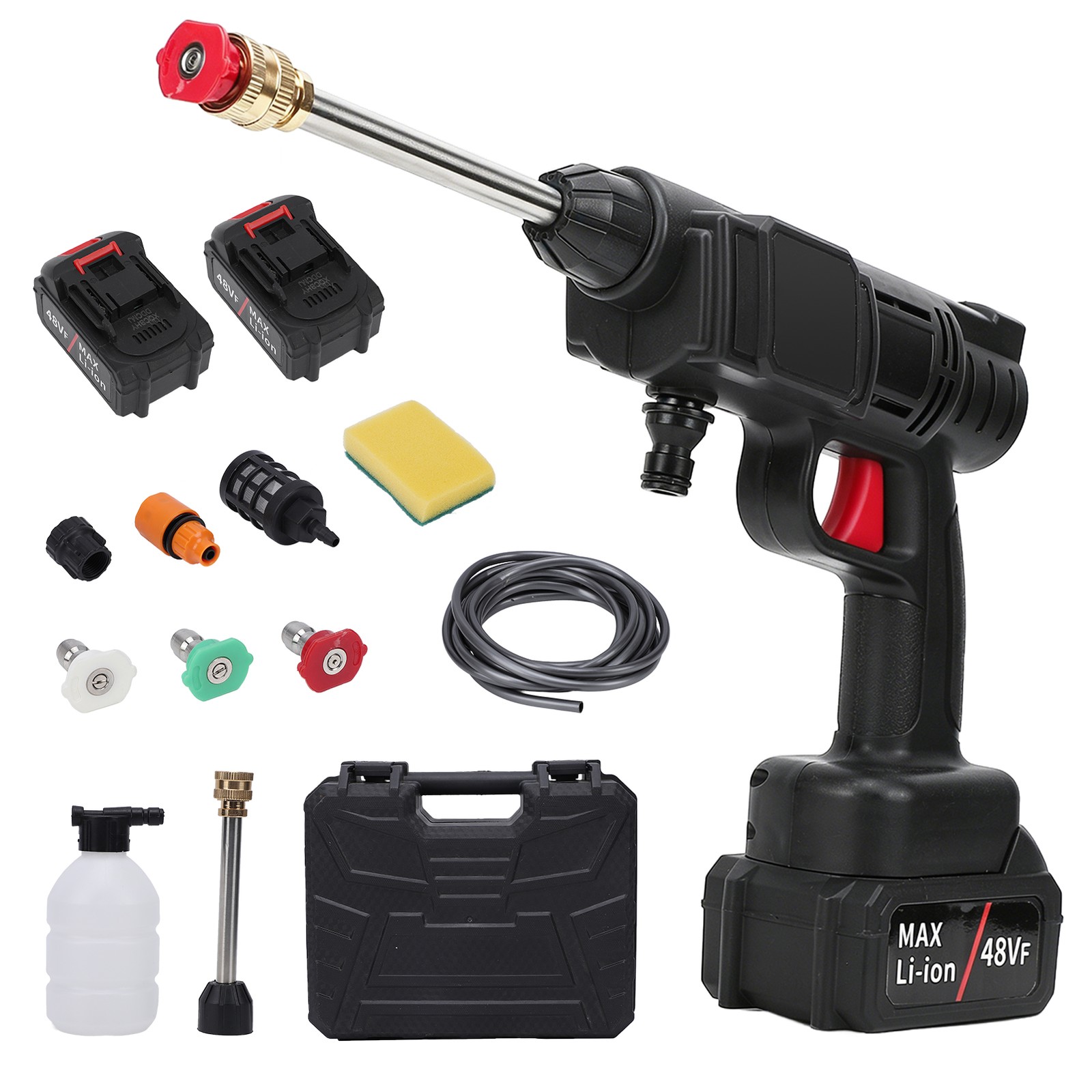 Portable Pressure Washer Cordless Power Car Cleaner 30Bar With 3 Nozzles 2 XXSW
