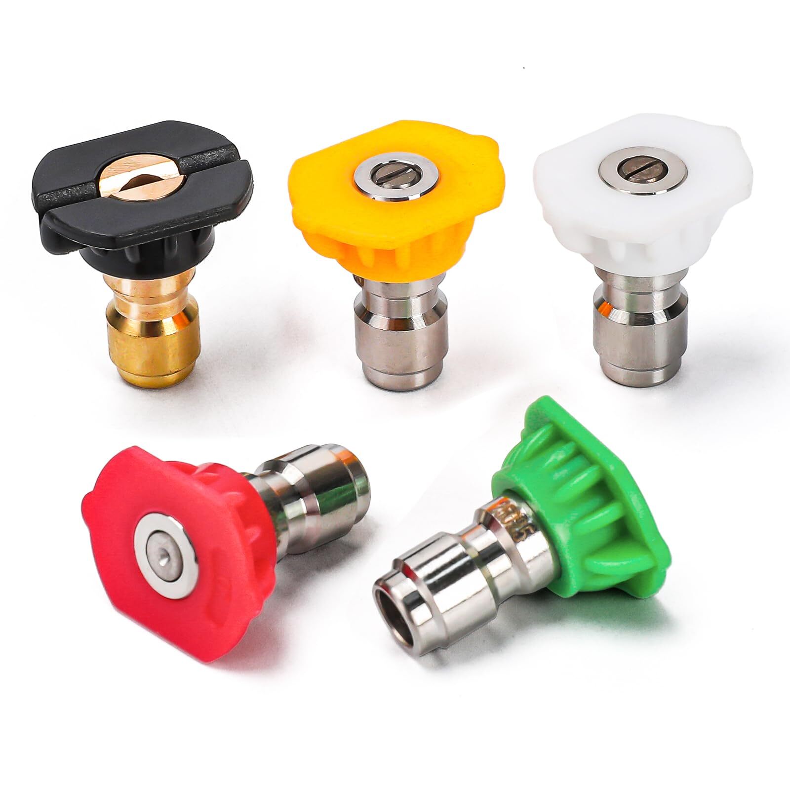 Pressure Washer Tips,Set of 5 Pressure Washer Nozzle Tips,1/4 Inch Quick Connect
