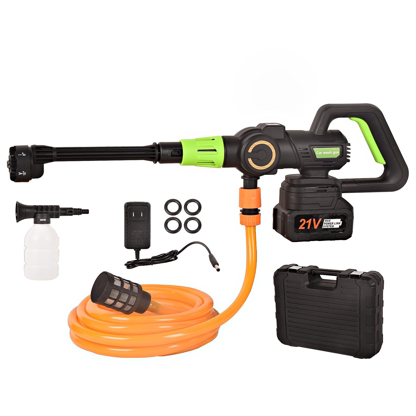 6 in 1 High Pressure Wash Water Gun 3-Speed Adjustment 652 PSI Power Cleaner