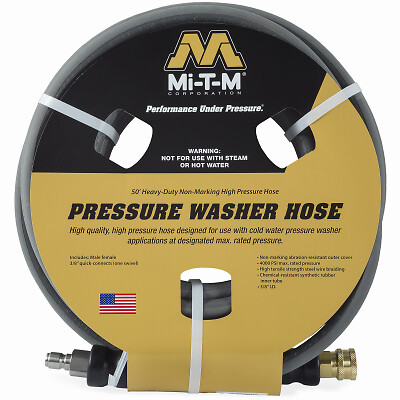 Mi-T-M AW-0851-0338 High Pressure Washer Extension Hose, 3/8 In x 50 Ft. –