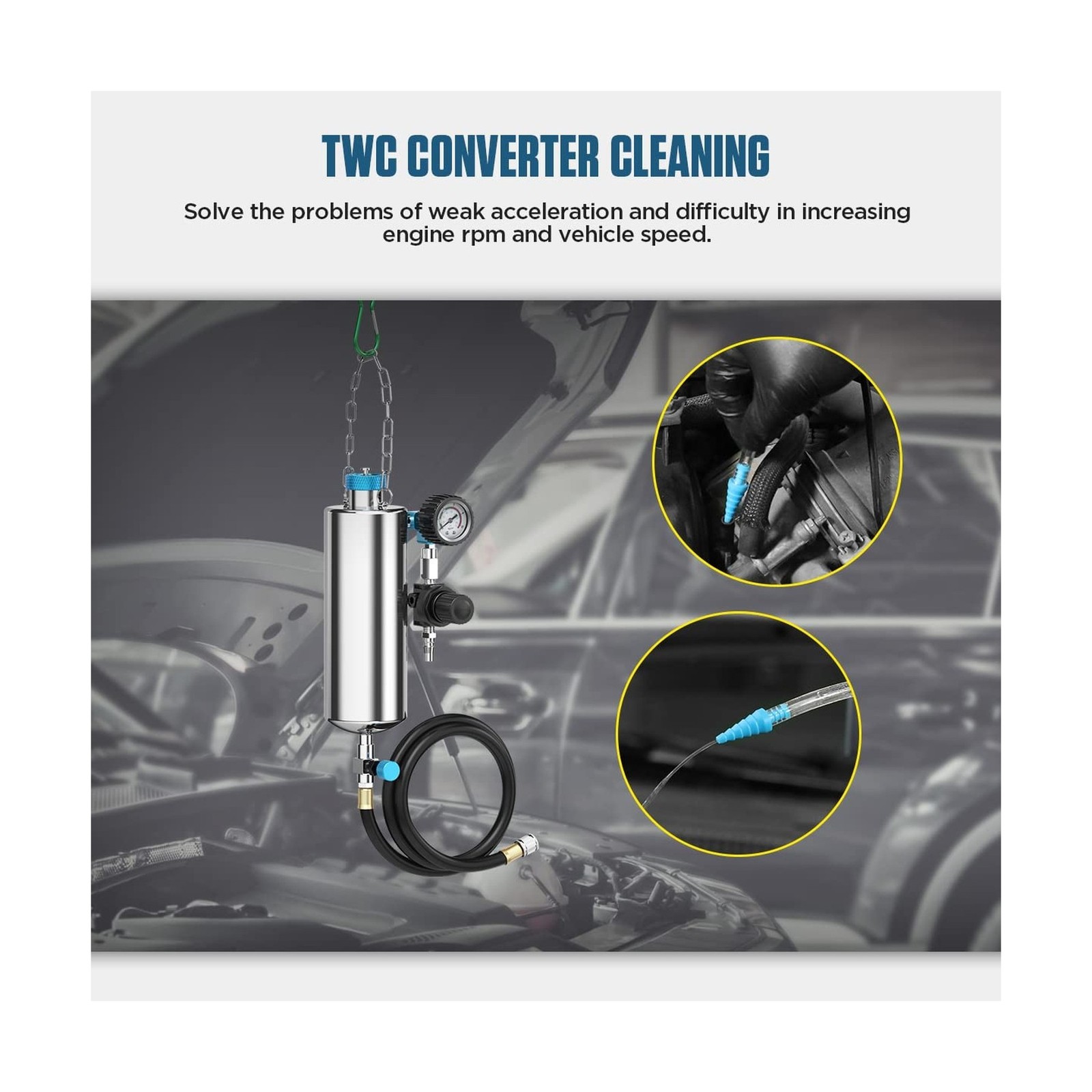 Fuel Injector Cleaner Tool Kit 1000ML 150PSI Disassembly-Free Fuel Injection …