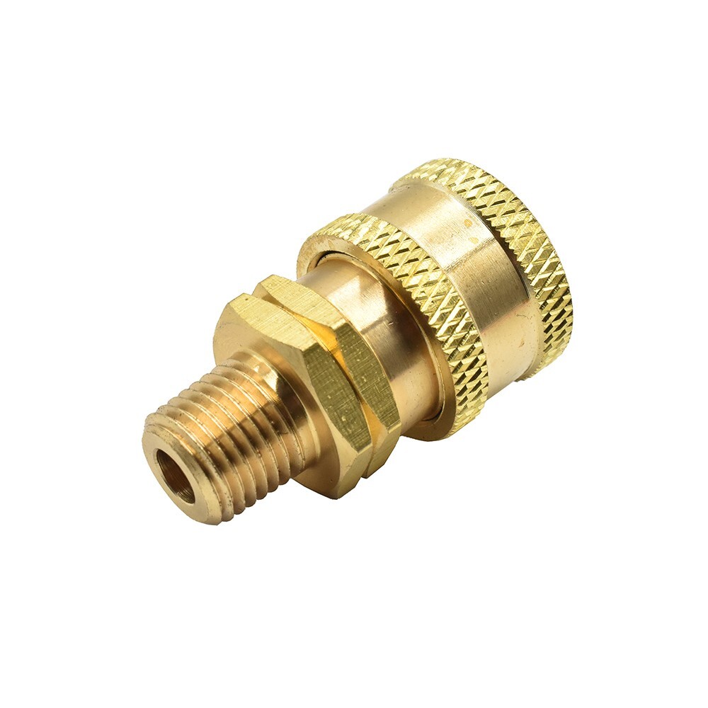 Interstate Pneumatics Pressure Washer 1/4 Inch MNPT Brass Coupler 5200 PSI