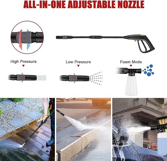 TEANDE Pressure Washer TE3500 1850PSI 1500W 1.59Max GPM Powerful Electric Power