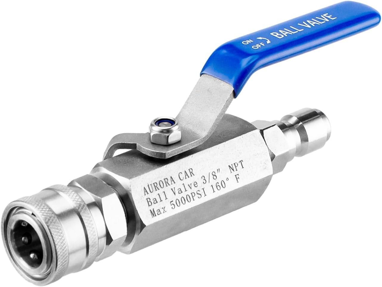 Pressure Washer Ball Valve, 3/8″ Quick Connect Shut Off Ball Valve for Power Wa