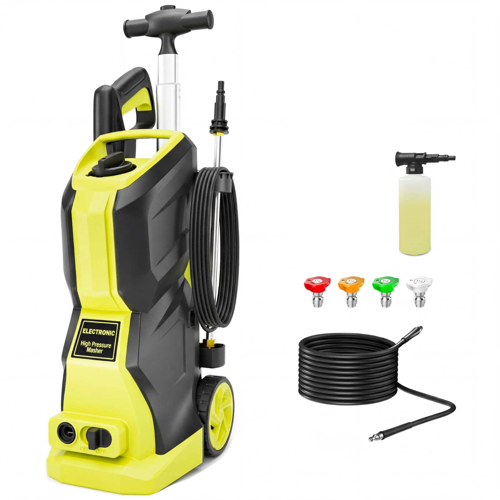 Pressure Washer 4200PSI 3.1GPM, Foam Cannon, Steel Lance, for Garden Cleaning
