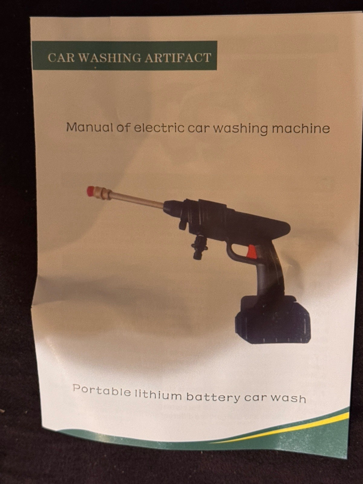 Electric Cordless High Pressure Washer Portable Power Cleaner Kit With 2 Nozzle