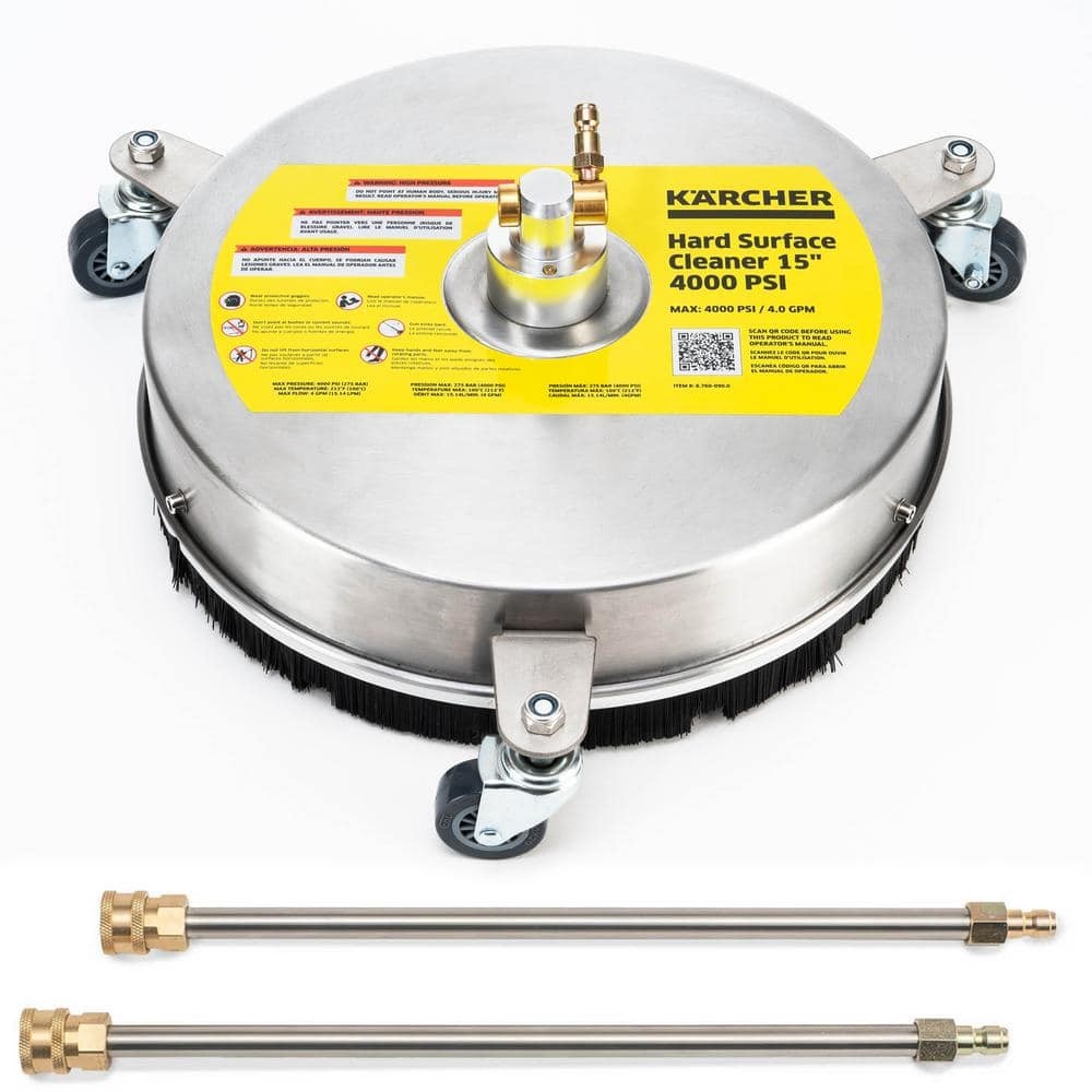 Karcher 15 in. Metal Surface Cleaner, 4000 PSI Max w/ 2 Extension Wands