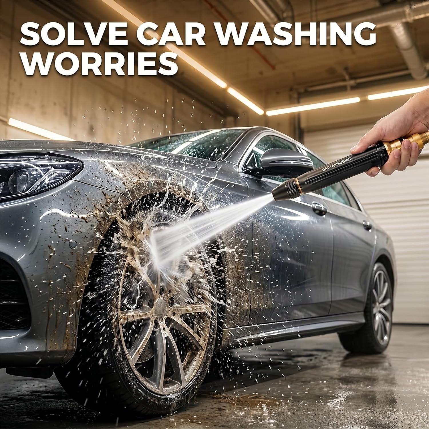 High Pressure Water Gun-5-In-1 Nozzle Garden Hose Car Wash Outdoor Cleaning