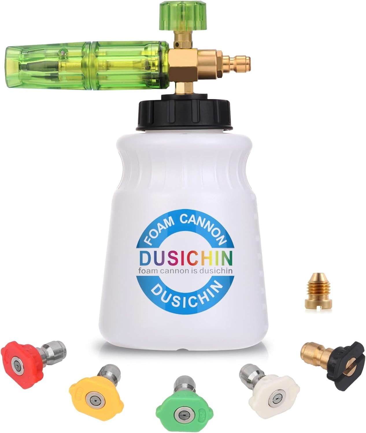 Heavy-Duty Adjustable Foam Cannon with 5 Nozzles – Ideal for Car Enthusiasts