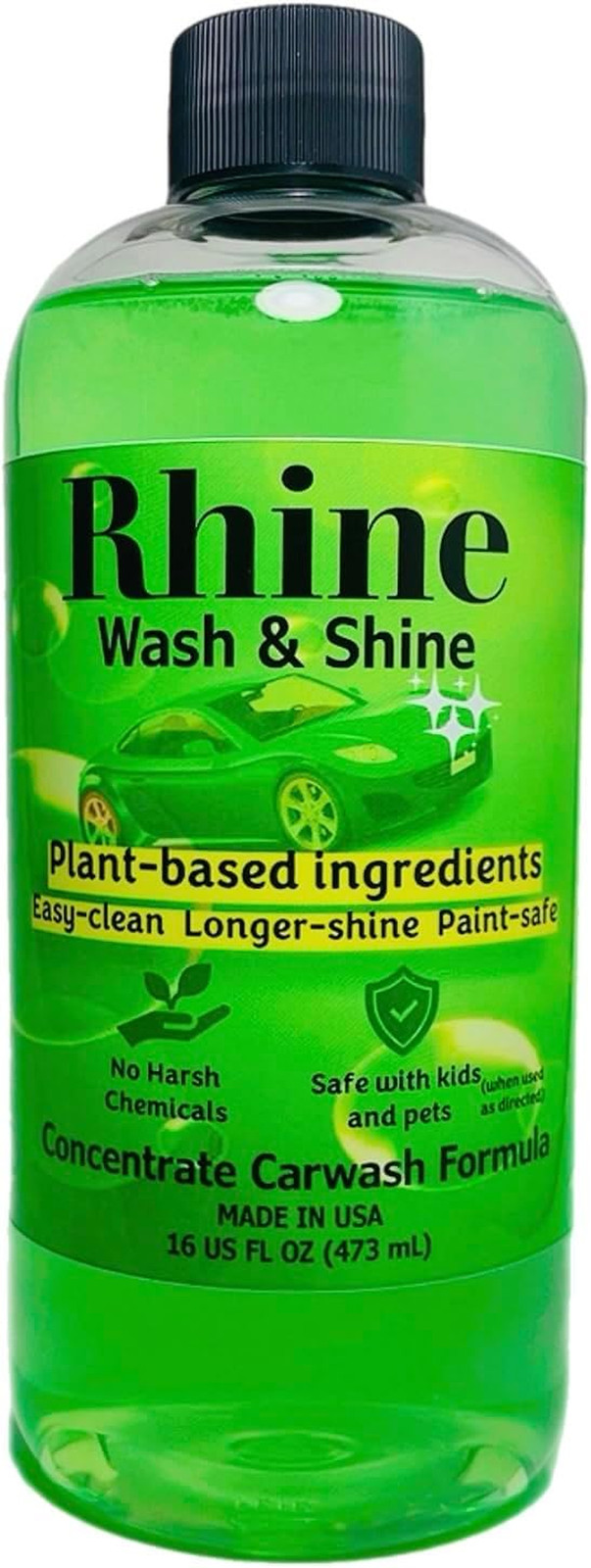 Plant-Based Eco-Friendly Car Wash Soap, Non-Toxic, Moderate-Foam Concentrated So