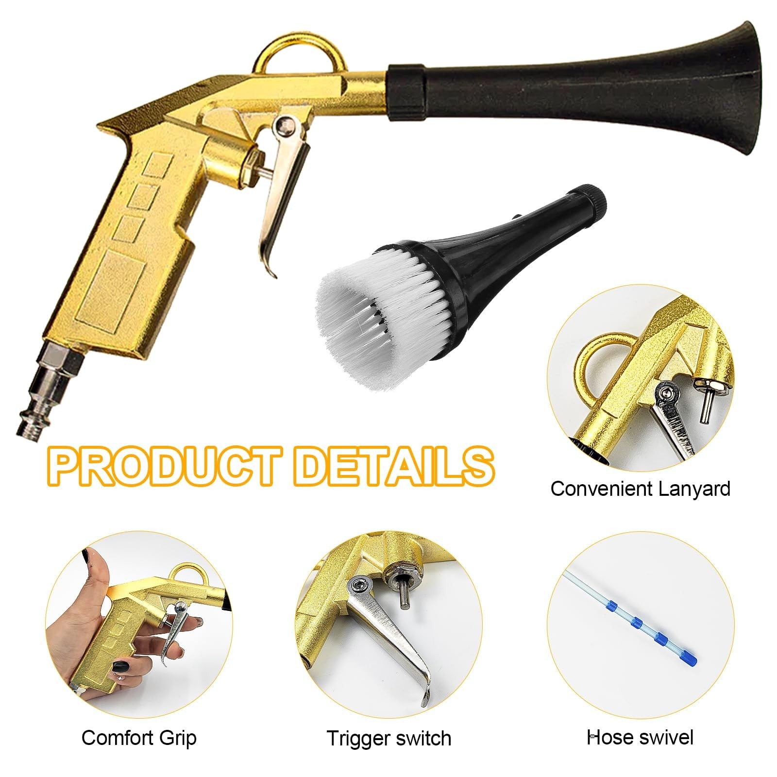 QZQUFJ Air Compressor for Car Detailing Tool, High Pressure Air…