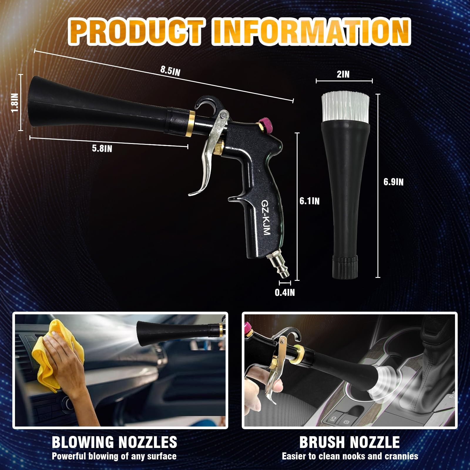 GZ-KJM Air Blow Gun Car Interior Cleaning High Pressure Detailing…