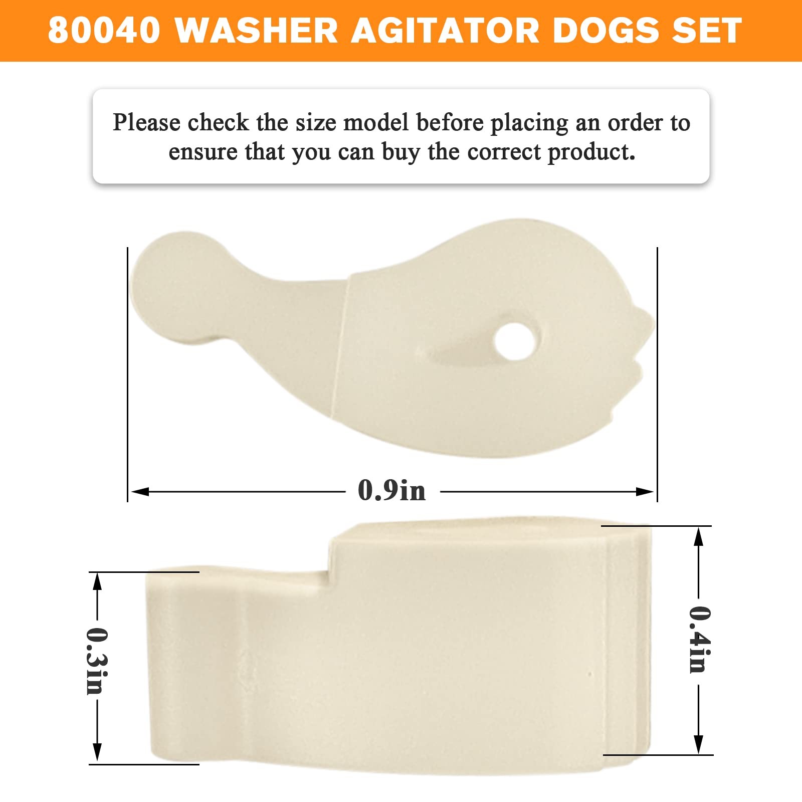 80040 Washer Agitator Dogs Kit 16 Pack by – AP3119063 Fit for Whirlpool Kenmo