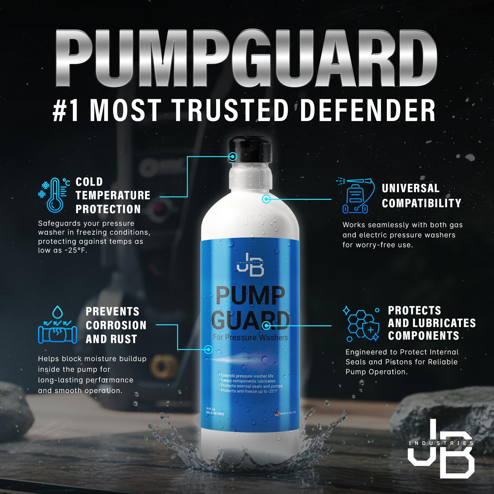 Pump Guard 16oz Antifreeze Lubricant Pressure Washer Saver Winterize Gas