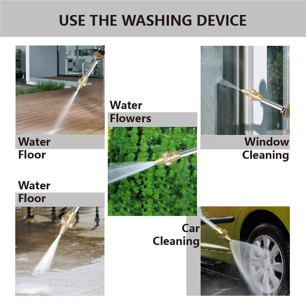 12V 120W Dual Pump 200PSI Super Pressure Car Yard Electric Wash Gun Power Washer