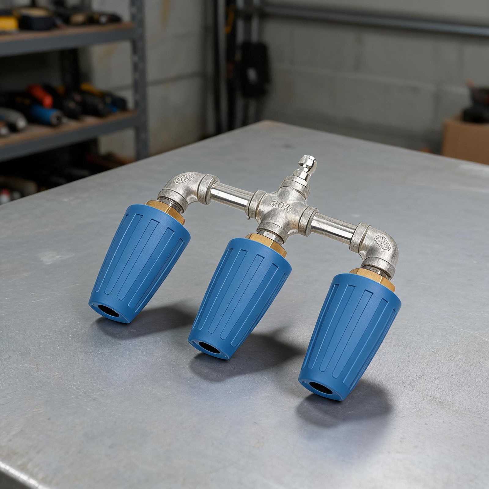 Blue Triple Turbo Nozzle Compatible with Most Pressure Washers – 1 Piece