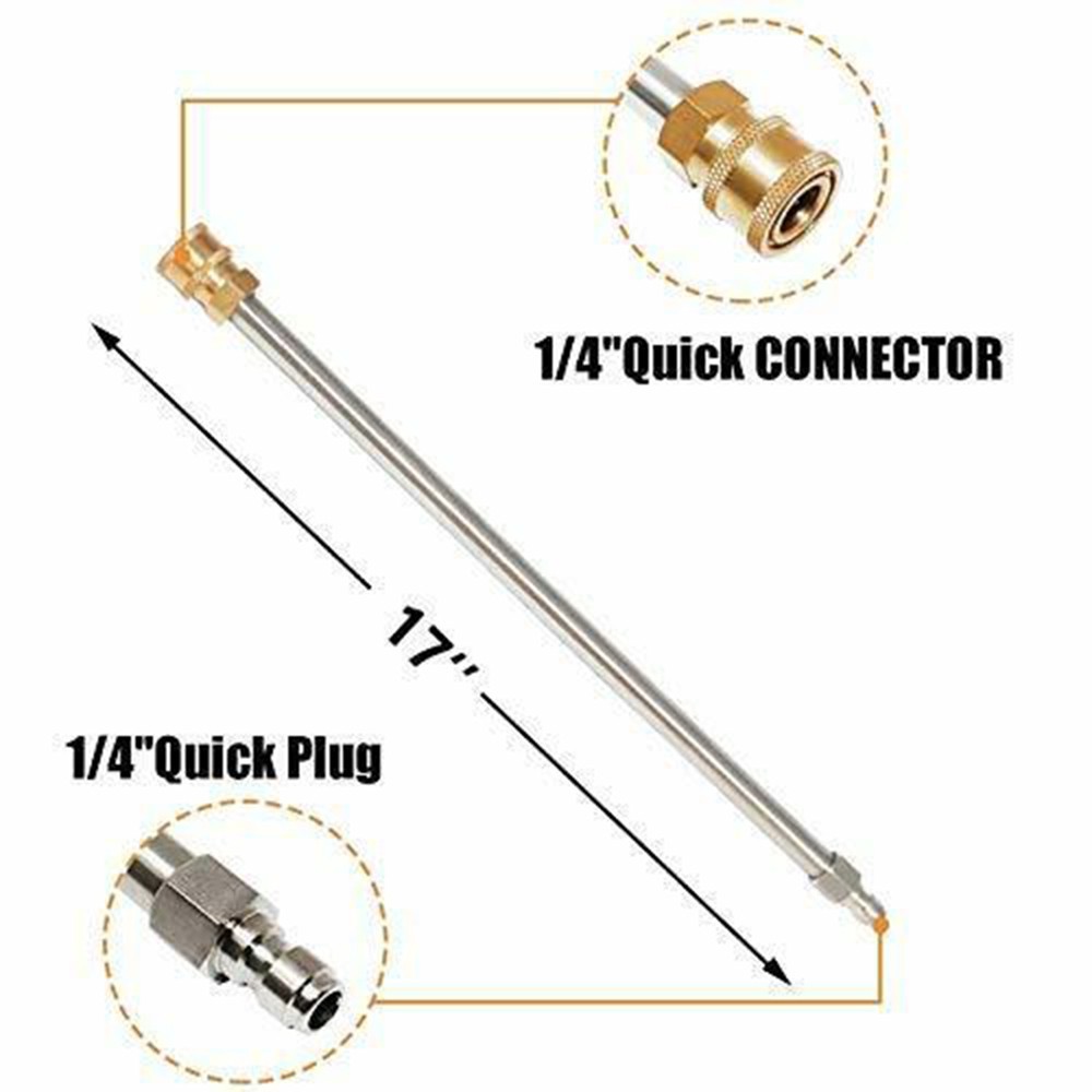 16inch/40cm Extension Wand Lance for High Pressure Washer 1/4inch Quick Connect