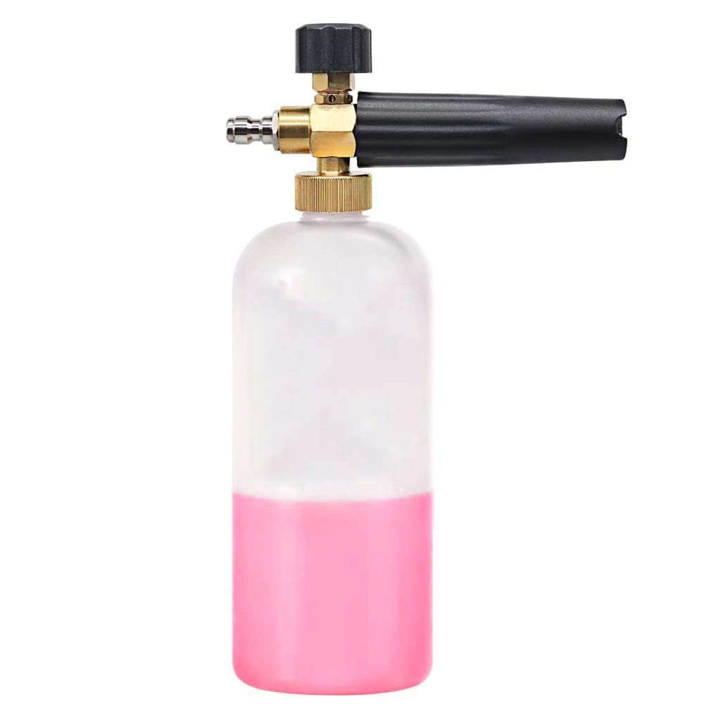 Foam Cannon with 1/4 Inch Quick Connector, 1 Liter Bottle, Professional Grade…