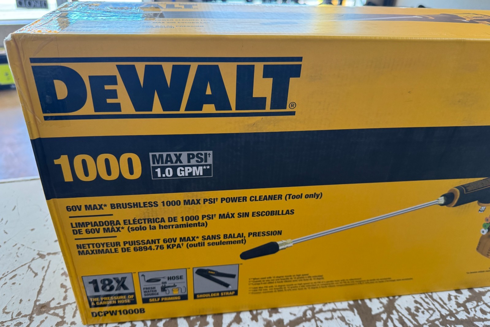 Dewalt FLEXVOLT DCPW1000B 60V MAX Brushless 1000 Max PSI Power Cleaner TOOL ONLY