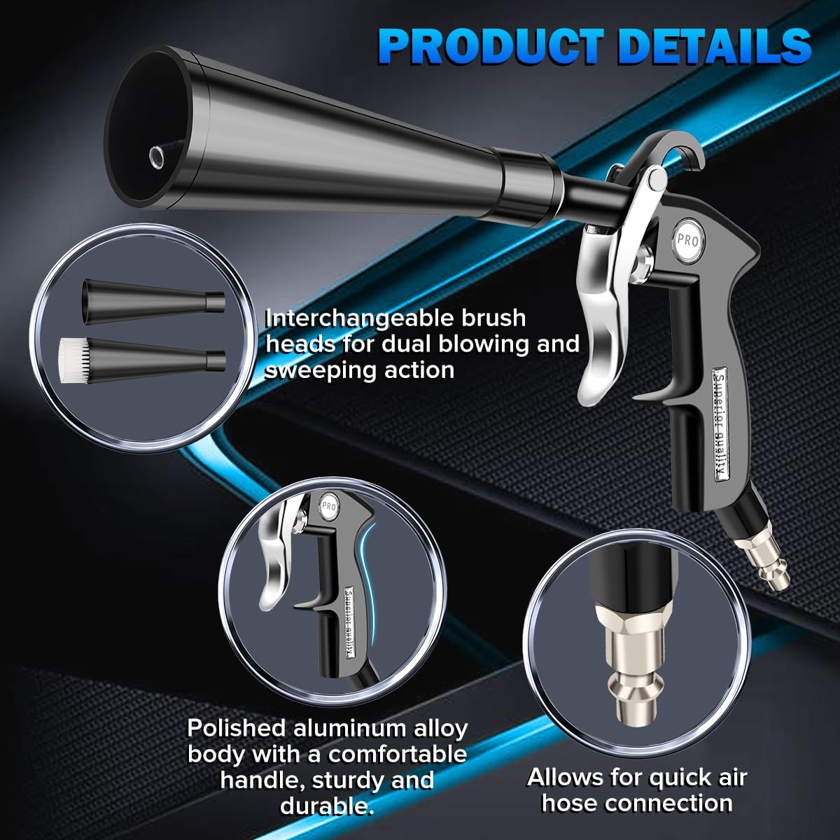 cropyoyo Dry Cleaning Gun,High-Pressure Air Blow Gun,Car Set1