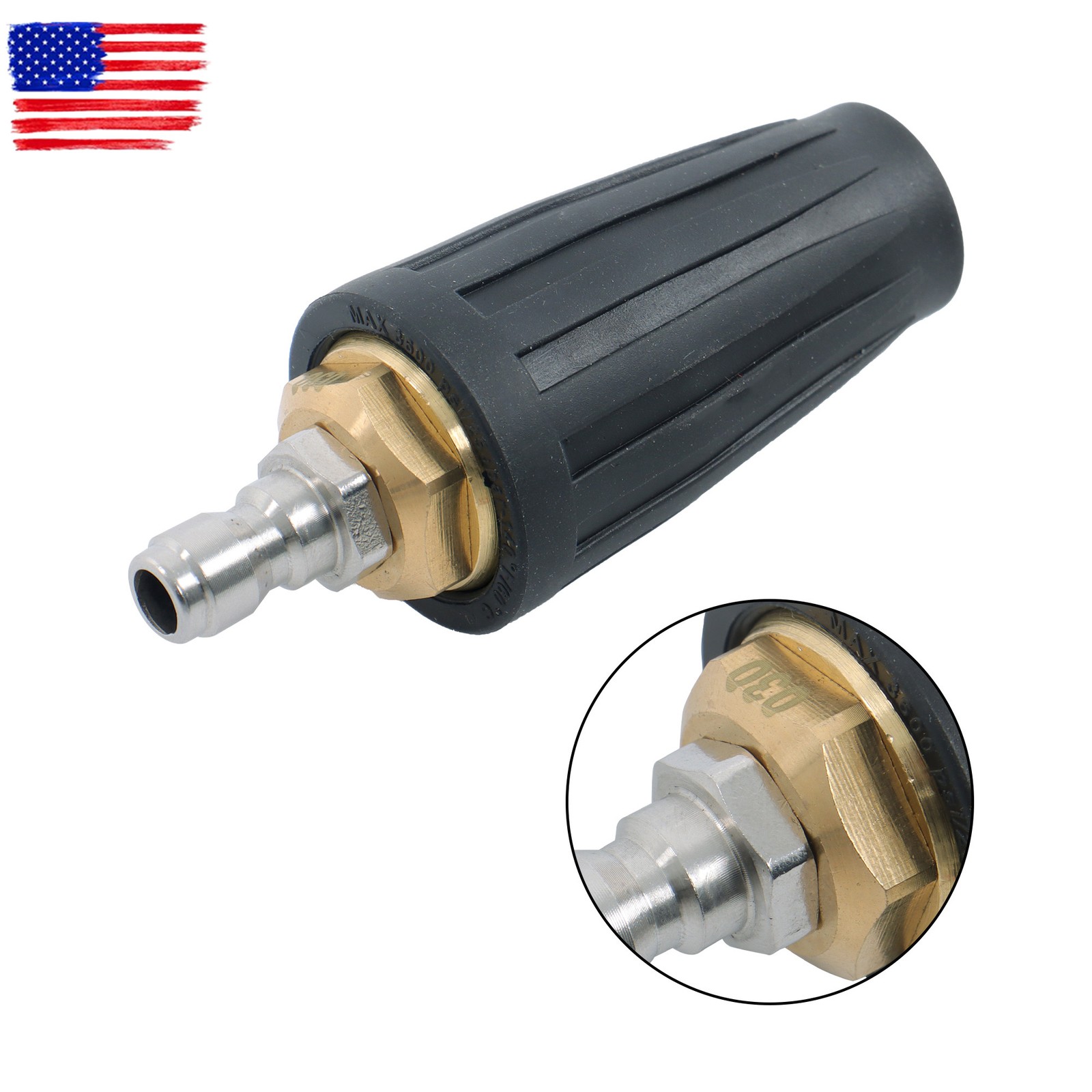 Rotating High Pressure Turbine Nozzle Set with 5 Spray Nozzles 1/4 inch 3600 PSI