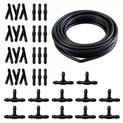 Windshield Washer Hose Kit,4M Rubber Hose with 36 Pcs Leak-Proof