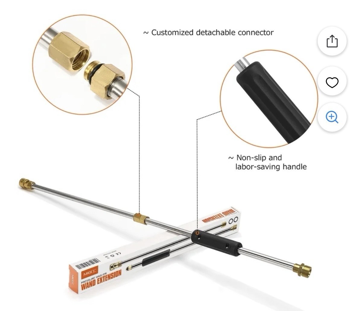 Pressure Washer Extension Wand 33In 4000 PSI High Pressure Extension Wand MP003