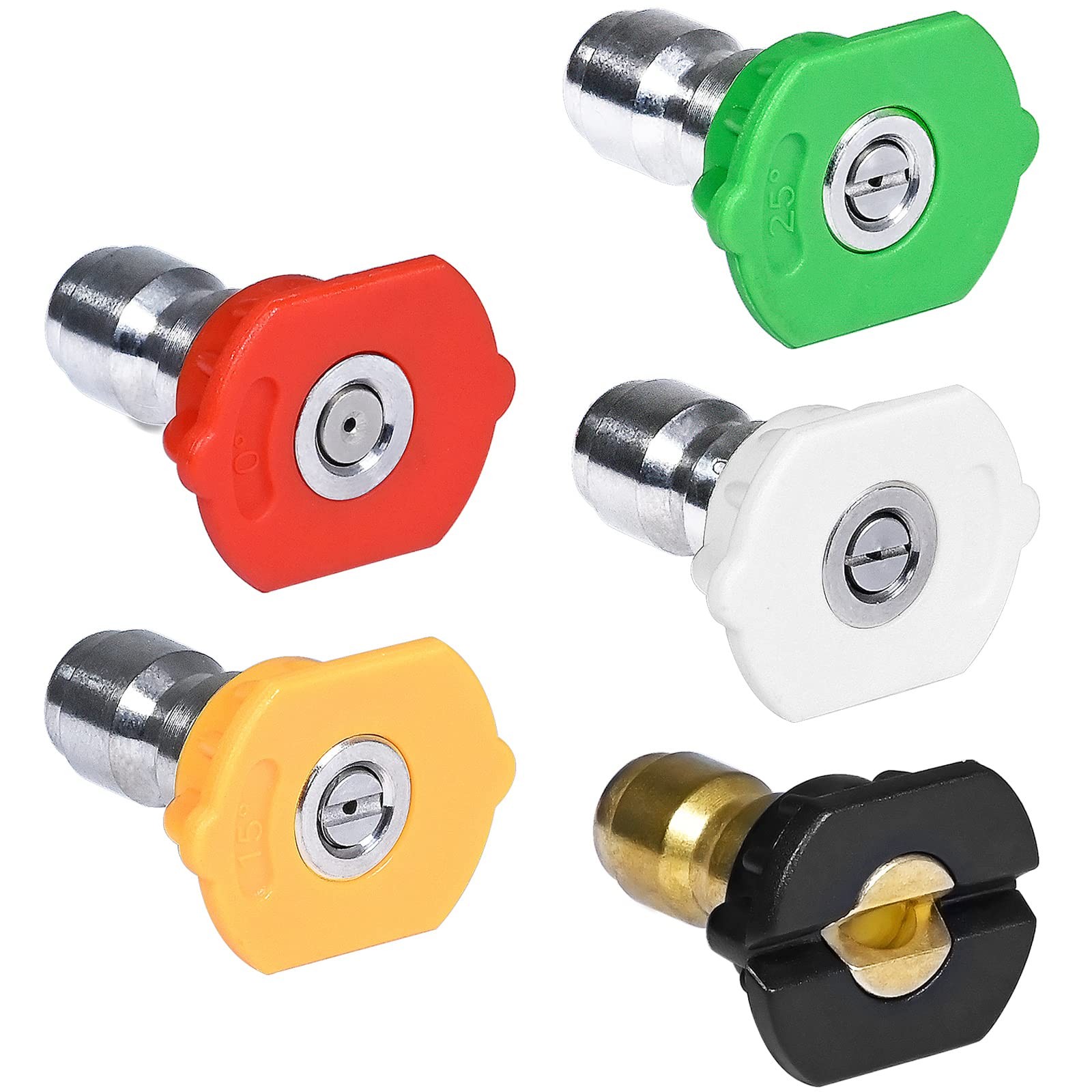Pressure Washer Nozzle Tips, 4.5 Orifice, Design Up to 5000 PSI, Multiple Deg…