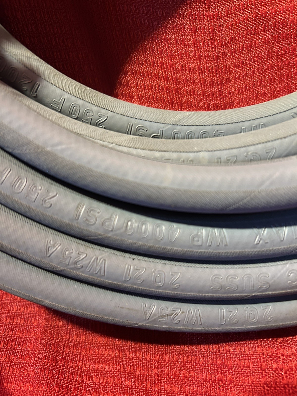 SEMPERJET PRESSURE WASHER Hose, W/QUICK CONNECTS, Gray, 3/8″, 50 Ft. 4200psi