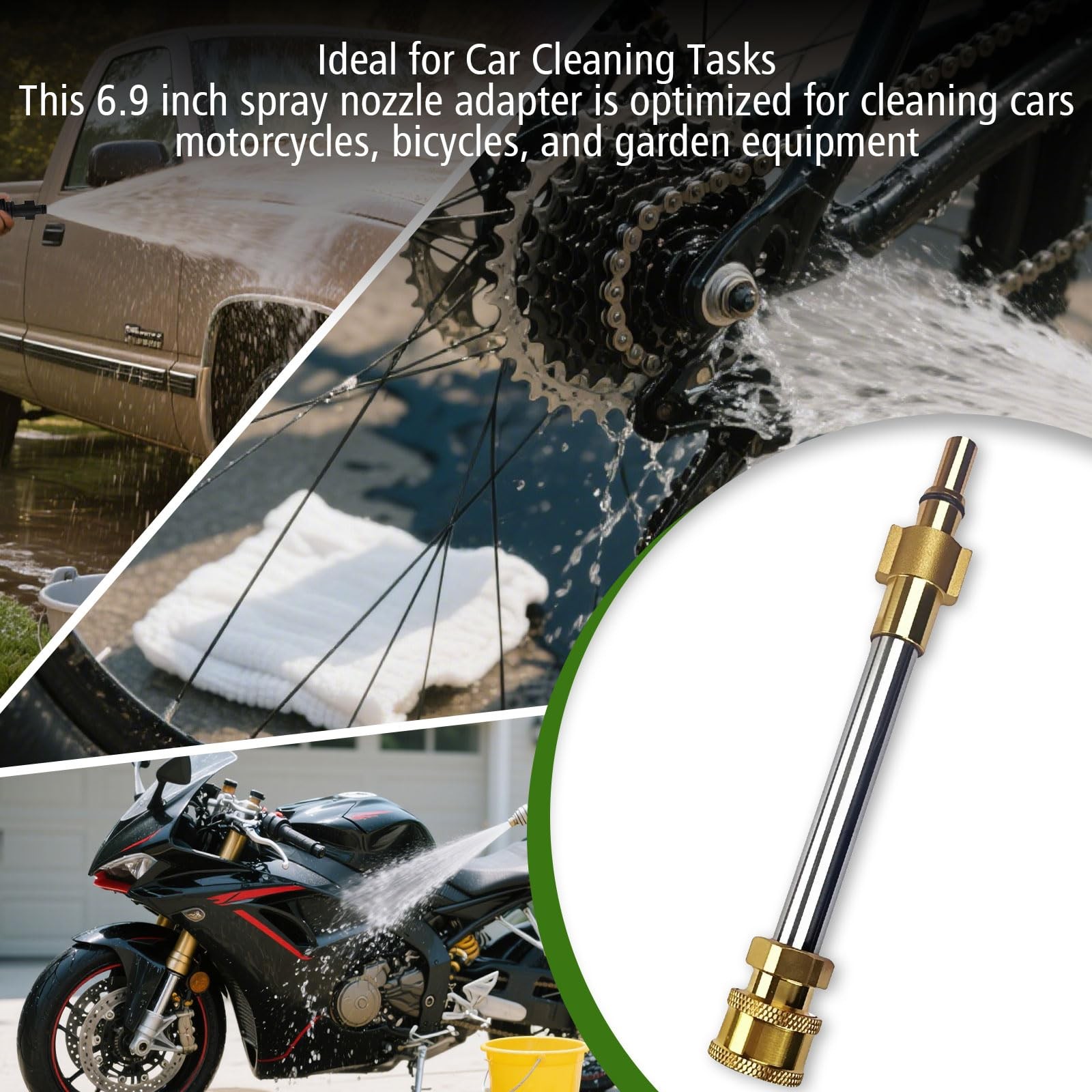 6.9″ Pressure Washer Lance Adapter Compatible with Black+Decker, Fit Blue Cle…