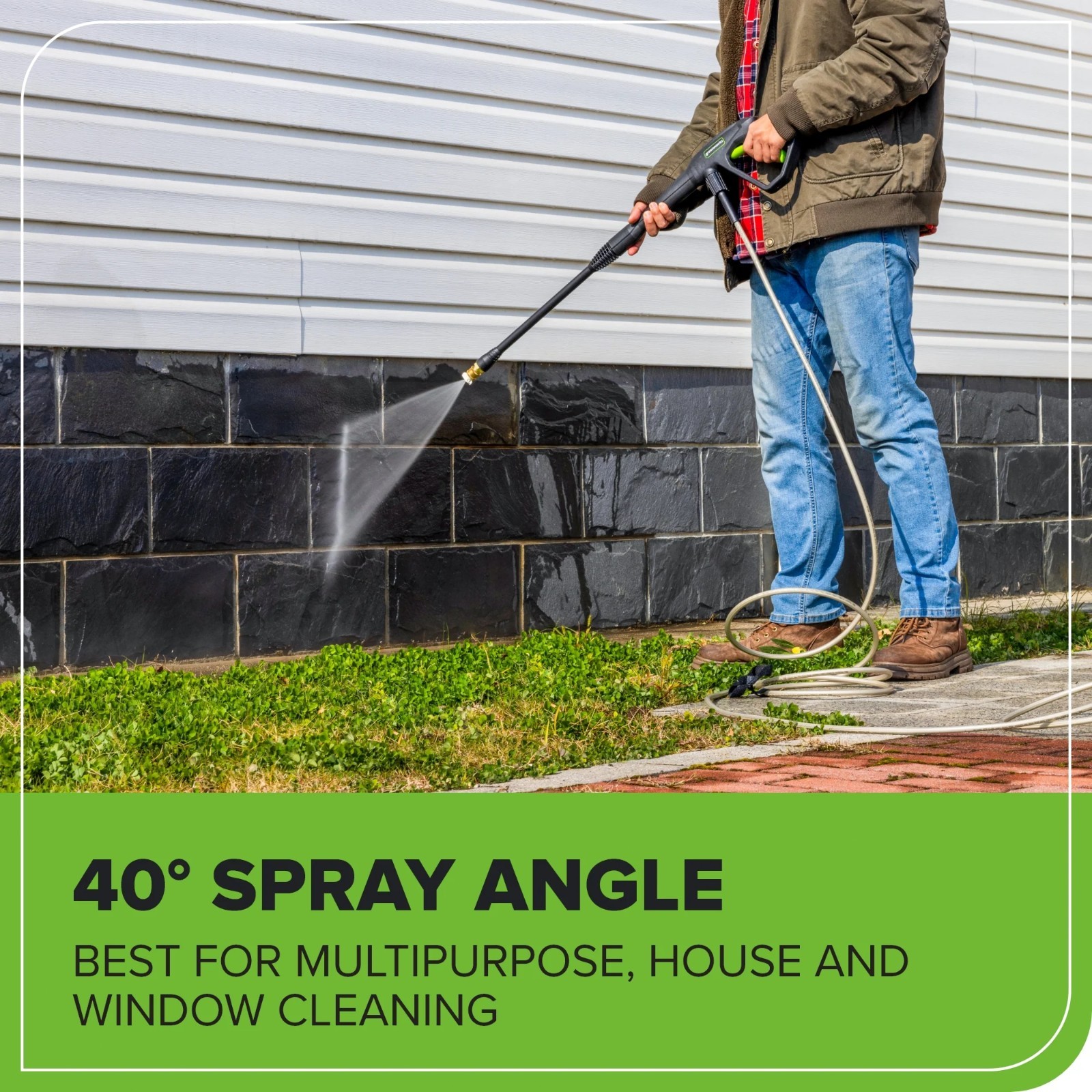 Greenworks 1900PSI 1.2GPM Portable Hand Carry Cold Water Pressure Washer