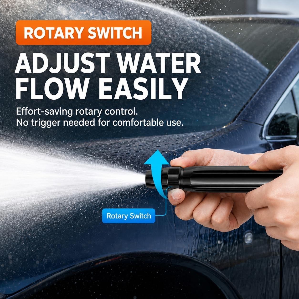Larnto High Pressure Hose Nozzle Water Gun for Car Wash Garden Pressure Booster