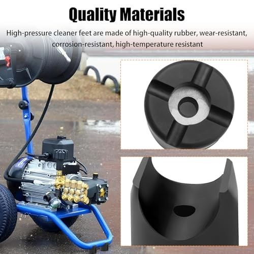 Rubber Feet for Gas Powered Pressure Washers – Compatible with Most Brands, 2 Pc