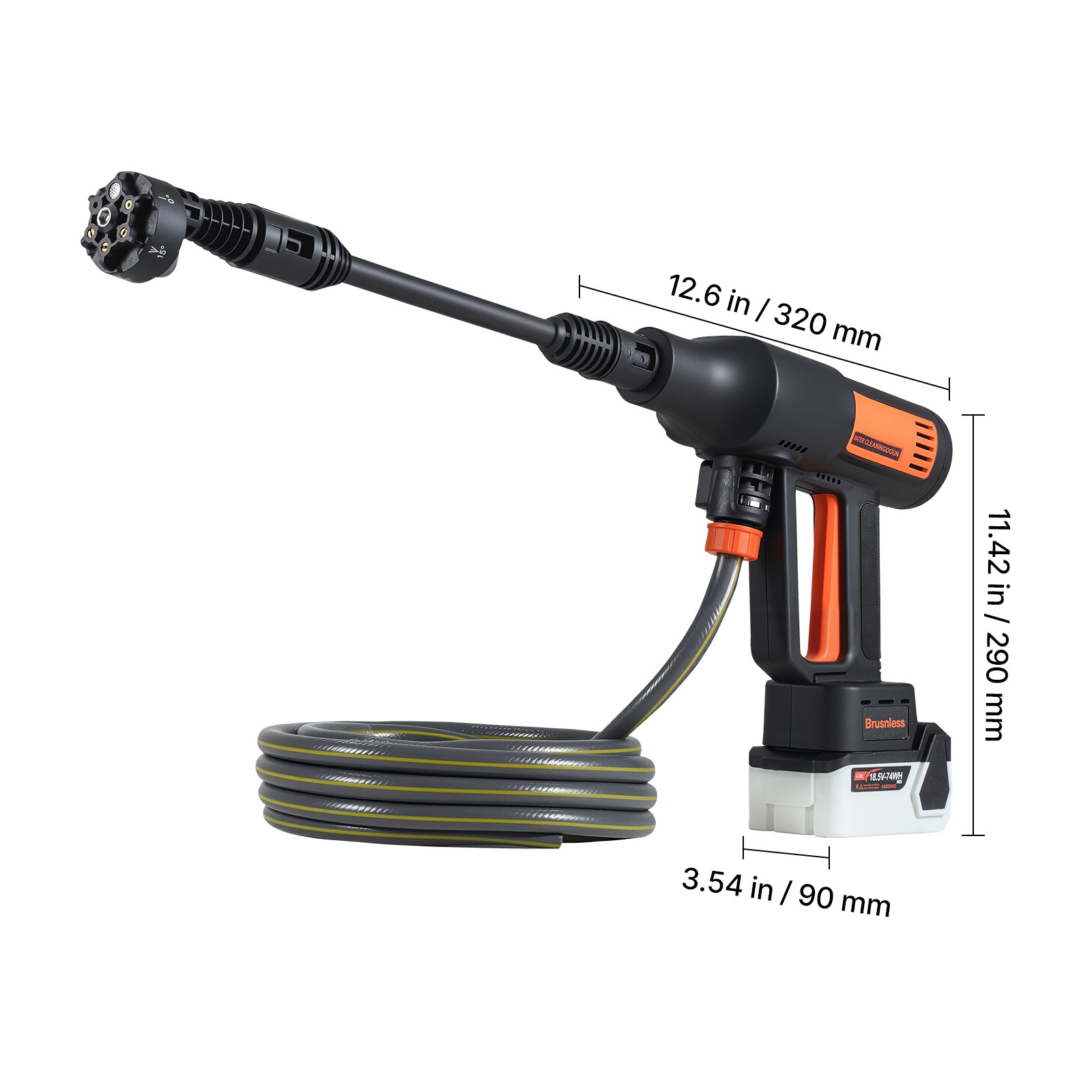 Uimoso Cordless Pressure Washer 1200PSI MAX with Brushless Motor for Household