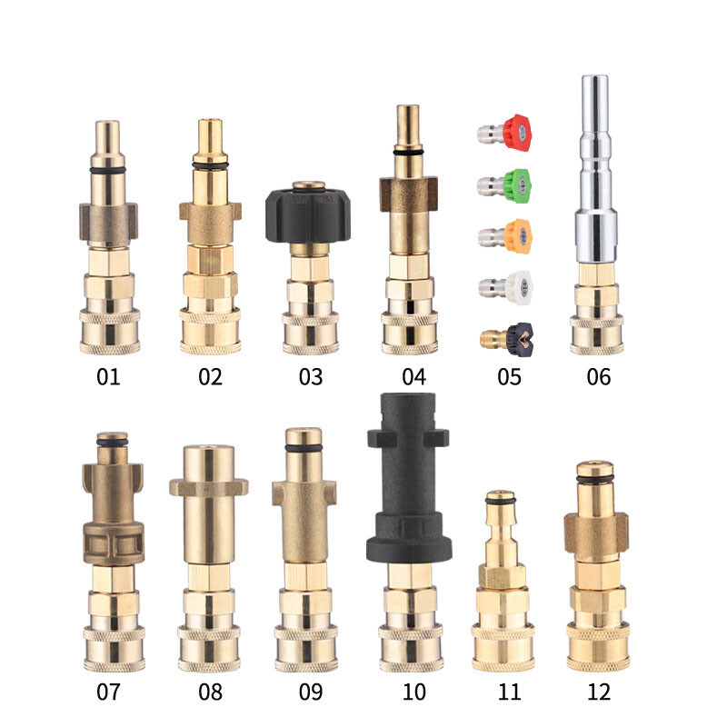 1/4” Quick Connect Pressure Washer Gun Adapter Snow Foam Male Nozzle Fit Karche