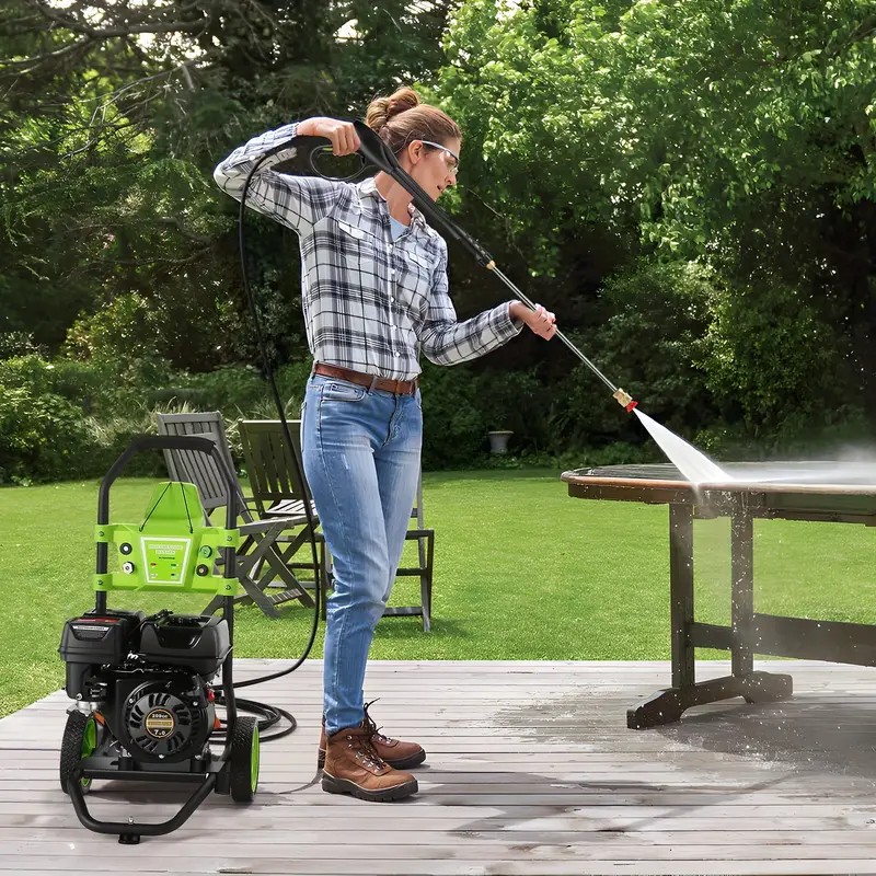 4200Psi Gas Commercial Pressure Washer Washing Machine With 4 Adjustable Nozzles