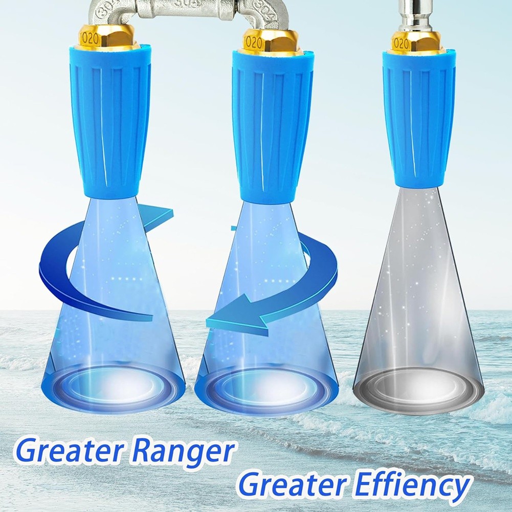 Dual Turbo Nozzle for Pressure Washer with 5 Pressure Washer Tips, 1/4 5486